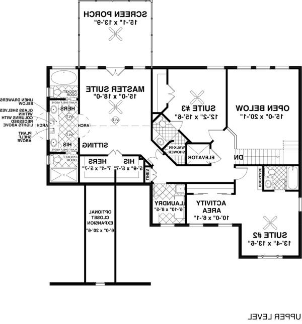 Upper Floorplan image of The Windsor House Plan